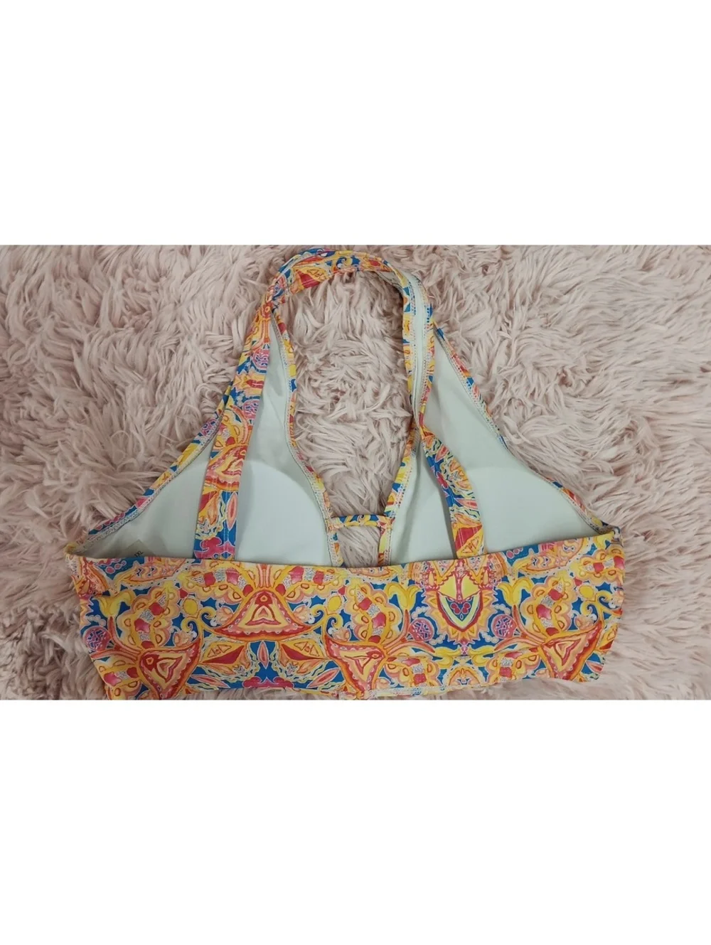 Hello and orange kaleidoscope bikini set